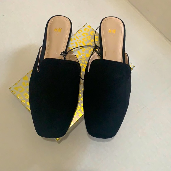 H&M Shoes - H&M faux suede square toe mules
